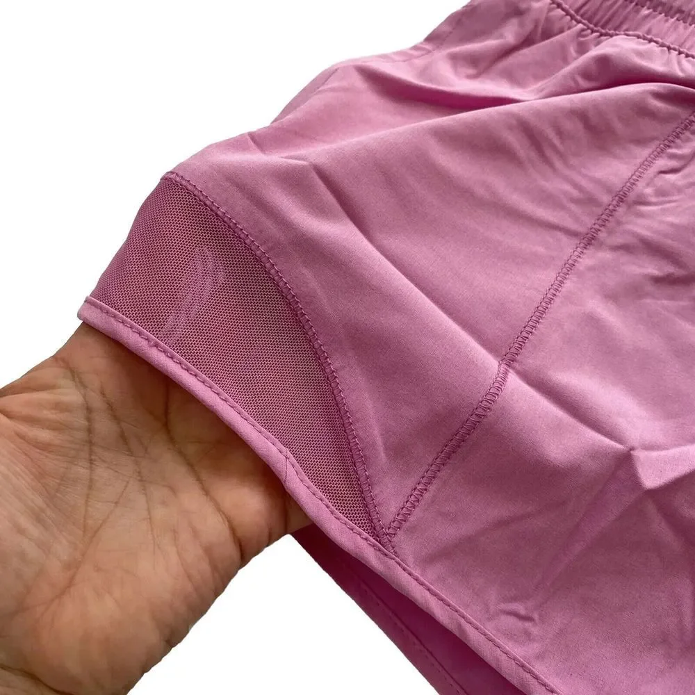 90 Degree Women's Pink Lavender Running‎ Short with Built-In Briefs Gym Sz M New